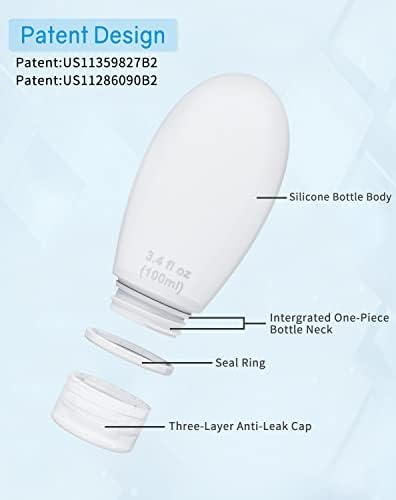 Silicone Travel Bottles for Toiletries TSA Approved Travel Size Containers Set - Image 2