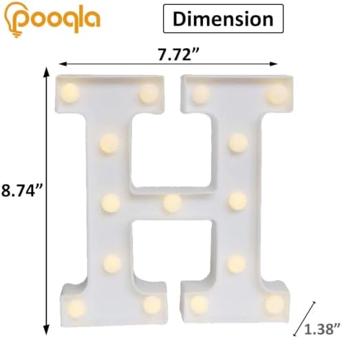 Pooqla LED Marquee Letter Lights, Warm White and Cool White Decorative Lighted - Image 5