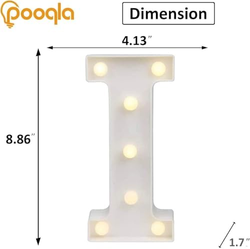 Pooqla LED Light Up Letters, Warm White and Colorful Lighted Marquee Letters - Image 3
