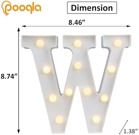 Pooqla LED Marquee Letter Lights Sign, Light Up Alphabet Letter - Image 4