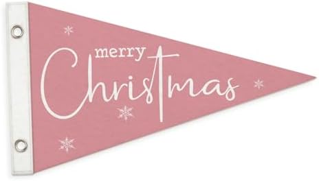 Christmas Kids Room Decoration, Preppy Pink Snowflake Wall Hanging Banner Decor by Unknown