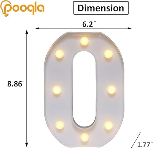 Pooqla LED Light Up Letters, Warm White and Colorful Lighted Marquee Letters - Image 3