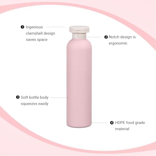 Travel Shampoo Bottle, Empty Plastic Squeeze Bottles 8.8oz - Image 6