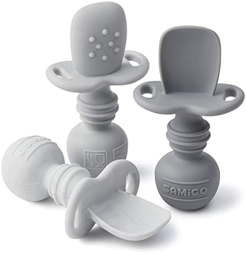 SAMiGO Silicone Baby Spoons Self Feeding 6+ Months by SAMiGO