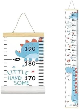 Kids Growth Chart, Wood Frame Fabric Canvas Height Measurement Ruler from Baby by MinoMia
