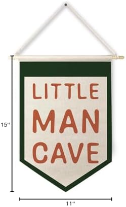 Qpenm Little Man Cave Hanging Wall Canvas Banner, Kids Room Hanging Pennant - Image 7