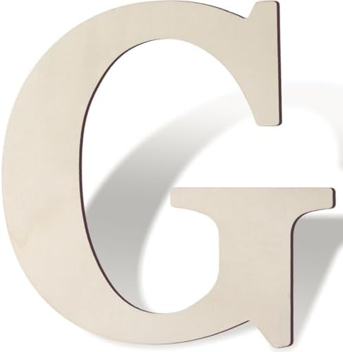 Wooden Letters 8 Inch Large Paintable Wood Letter G by Unknown