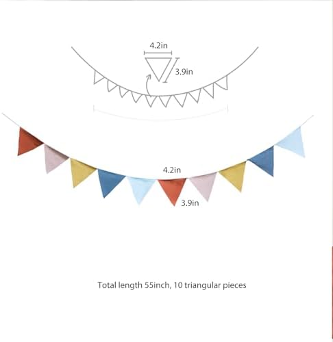 3.9ft Half Circle Cotton Banner - Image 2
