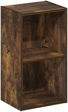 Furinno PASIR Book Shelf, 2-Tier Modern Bookshelf, Open Shelves Bookcase 9 x 12 - Image 6