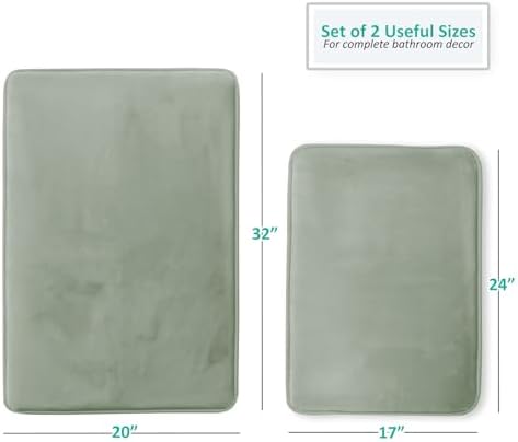 Clara Clark 2 Piece Bathroom Rug Set - Image 2
