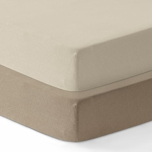 Dreamology Mini Crib Fitted Sheets, 100% Cotton Crib Sheets, 2 Pack by DREAMOLOGY
