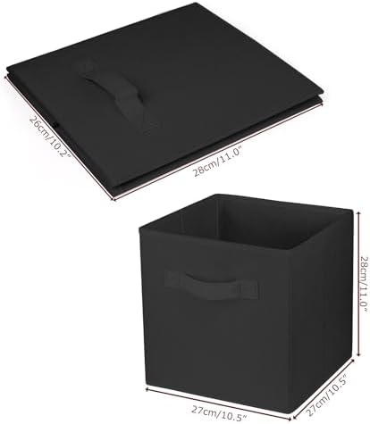 3 Pcs Storage Cubes, 10.5 Inch Collapsible Storage Bins, Fabric Foldable Bins - Image 4
