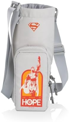 PICNIC TIME Superman Eclipse 40 oz Tumbler Tote and Crossbody Drink Carrier by PicnicTimeFamilyofBrands