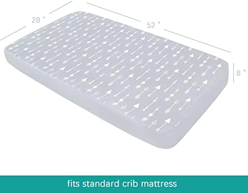 Crib Sheets for Boys and Girls Fitted 4 Pack, Neutral Crib Fitted Sheet - Image 5