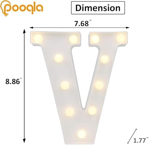 Pooqla LED Marquee Letter Lights, Warm White and Cool White Decorative Lighted - Image 5