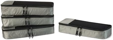 Amazon Essentials 4-Piece Slim Packing Cubes, Travel Accessories Set, Luggage by AmazonEssentials