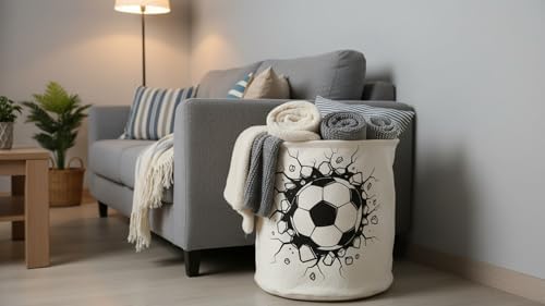 Collapsible Round Storage Basket, Soft-Sided Organizer - Image 4