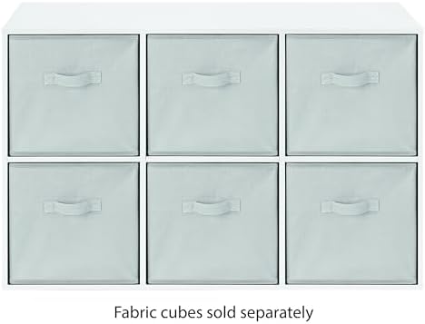 Whitmor 6 Cube Bookcase, 3 Tier Stackable MDF Bookself, Open Storage Display - Image 7