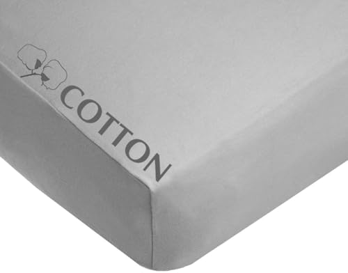 American Baby Company Cotton Fitted Crib Sheet 52x28", Ash Gray - Image 2