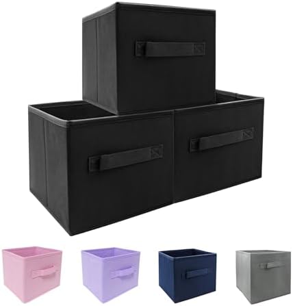 EBIGIC storage bins collapsible storage bins，cube storage organizer （Pack of 3） by EBIGIC
