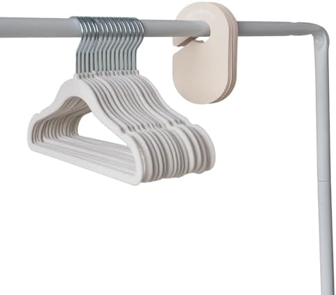3 Sprouts Baby Closet Organizer Set, 15 Hangers, 8 Dividers, Cream/Neutral - Image 4