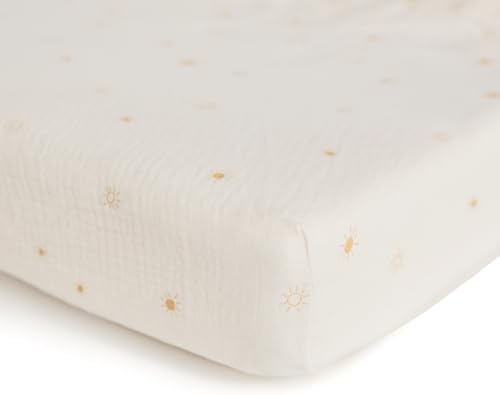 mushie Extra Soft Muslin Fitted MINI Crib Sheet | 24"x 38" - Image 2