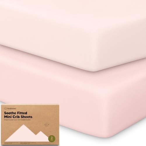 2pk Mini Crib Sheets Fitted 38x26 Pack N Play Mattress Sheet by KeaBabies