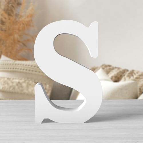 8 Inch White Wood Letters Unfinished Wood Letters by ZARUATU