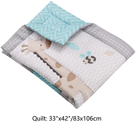 Animals 3pcs Baby Crib Bedding Set Pink Nursery Bedding Set - Image 5
