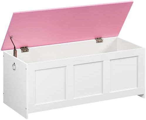 HOOBRO Storage Bench, 39.3" Retro Wooden Storage Chest, Wooden Storage Trunk by HOOBRO