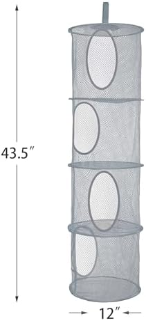 Hanging Stuffed Animal Storage Hammock Net 4 Tiers - Image 3