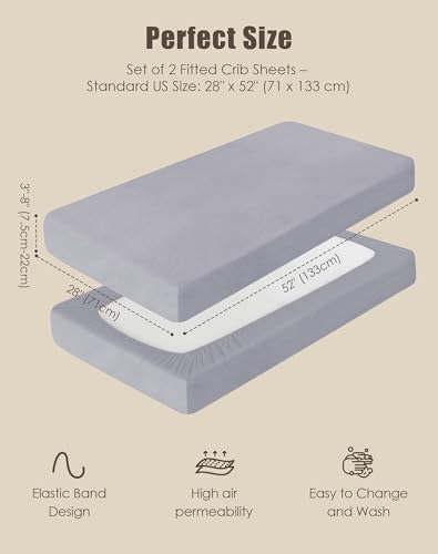 SWEET DOLPHIN 2-Pack Muslin Crib Sheets - Image 5