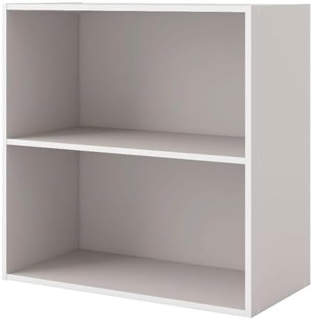 Homes: Inside + Out Apexa 2-Tier Cube Storage Organizer Shelves, Stackable Wood by HOMESInsideOut