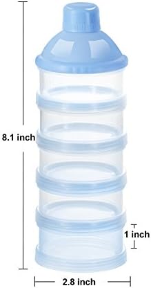 Accmor Formula Dispenser On The Go, 5 Compartments Stackable Formula Container - Image 6