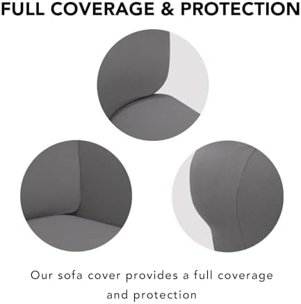 PureFit Super Stretch Sofa Slipcover – Spandex Non Slip Soft Couch Sofa Cover - Image 4