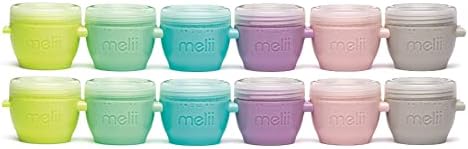melii Snap & Go Baby Food Storage Containers |12 Pack 2 oz, Stackable Freezer by melii