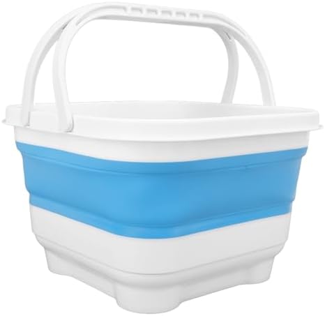 Yunseity Folding Baby Bath Toy Basket, Foldable Bath Toy Organizer Cute - Image 5