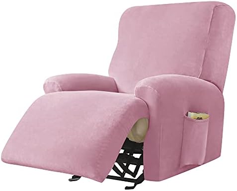 Stretch Recliner Chair Covers, 4-Piece Ultra Soft Velvet Recliner Slipcovers by PENDEJATO