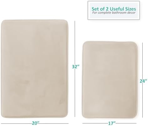 Clara Clark 2 Piece Bathroom Rug Set - Image 2