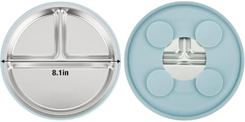 PandaEar 6-in-1 Stainless Steel Baby Feeding Set | Divided Suction Plate - Image 6