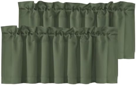 H.VERSAILTEX Blackout Kitchen Curtain Valances, Short Window Valance Curtains by HVERSAILTEX