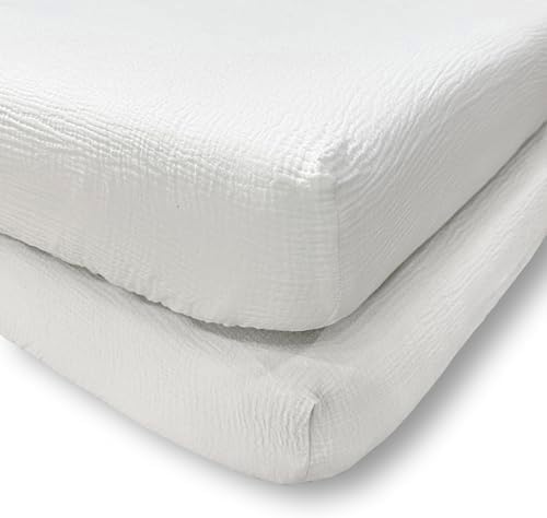 Levtex Baby - Cloud Muslin Sheet Set Crib Fitted Sheet - Fits Standard Crib and by LevtexBaby