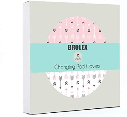 Stretchy Changing Pad Covers BROLEX 2 Pack Jersey Knit Changing Table Covers - Image 2