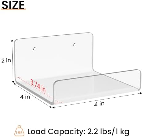 upsimples 4" Acrylic Shelves, Small Shelf - Image 3