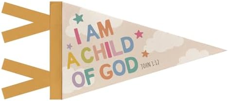 Christian Pennant Banner Flags Nursery Bedroom Playroom Wall Decor by Unknown