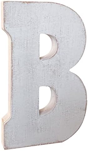 Large Wood Letter Distressed White Wash Alphabet Wall Décor Monogram Letter - Image 2
