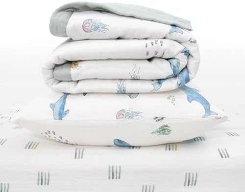 Little Unicorn Toddler Bedding 3-Piece Set | Includes Comforter, Crib Sheet & - Image 2