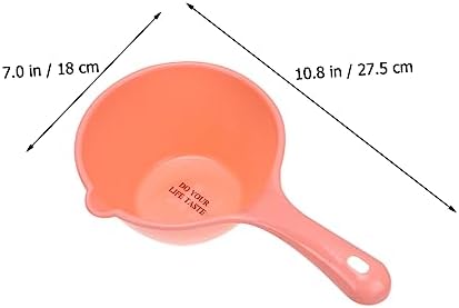 PRETYZOOM 5pcs Thick Plastic Water Ladle Bathing Scoop Long Handle Bath Cup - Image 2