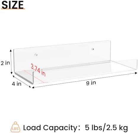 upsimples 9" Acrylic Shelves, Small Shelf - Image 3