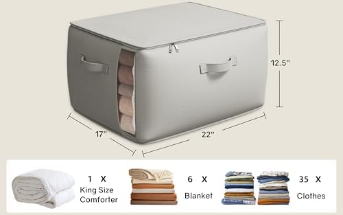 4 Pack Canvas Comforter Storage Bags - Image 5